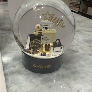 CHANEL Winter Constellation Snow Globe with Gold and Black Accents